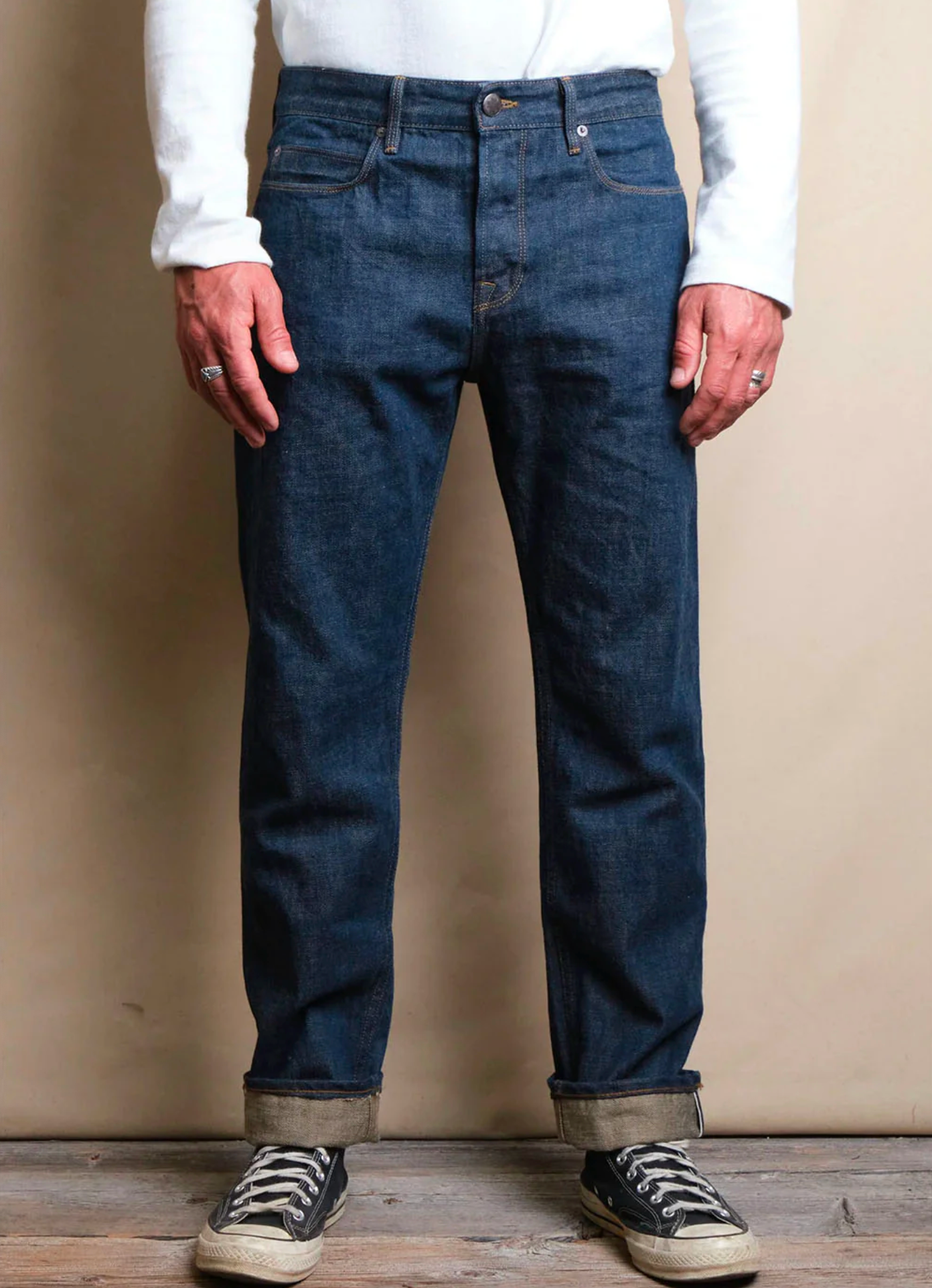 PORTOLA 13oz - NATURAL INDIGO RINSED DENIM