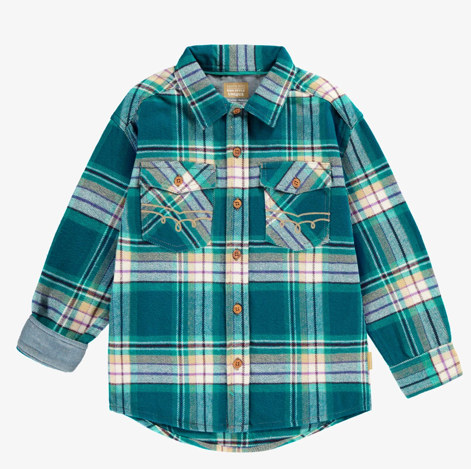 Turquoise Plaid Shirt